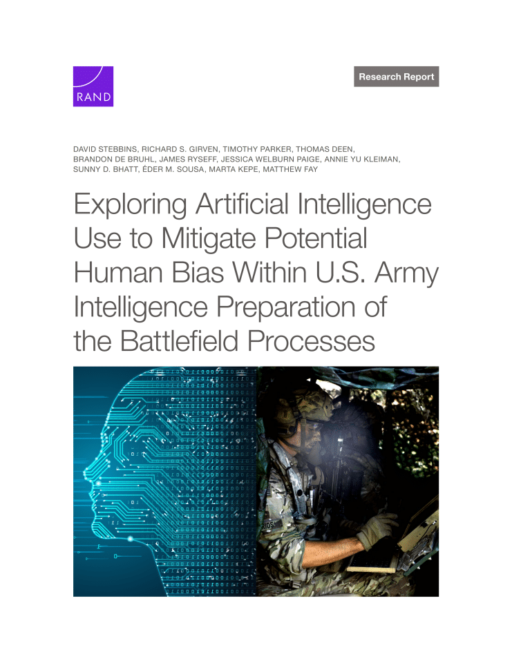 探索人工智能在美国陆军战场情报准备流程中减轻潜在人为偏见的应用