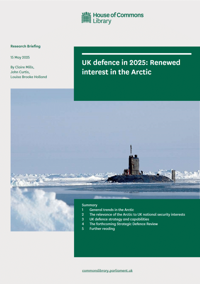 英国国防对北极地区重新产生兴趣