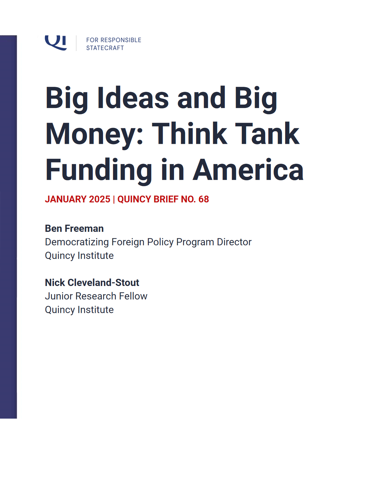 大思想与大价钱：美国智库的资金来源