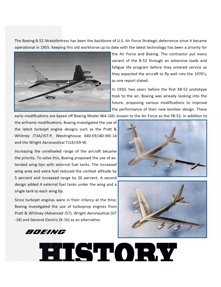 波音B-52同温层堡垒性能增强历史