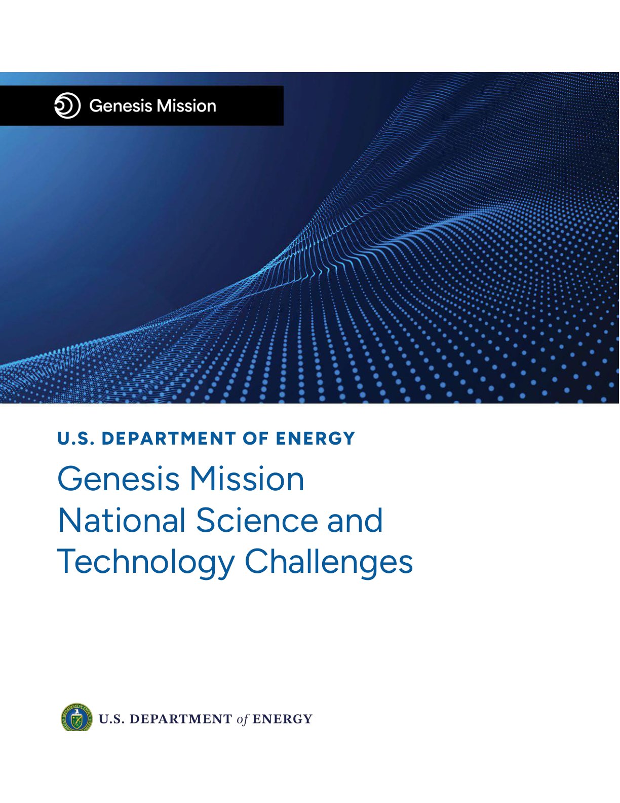 美国能源部“创世纪”任务：国家科学与技术挑战