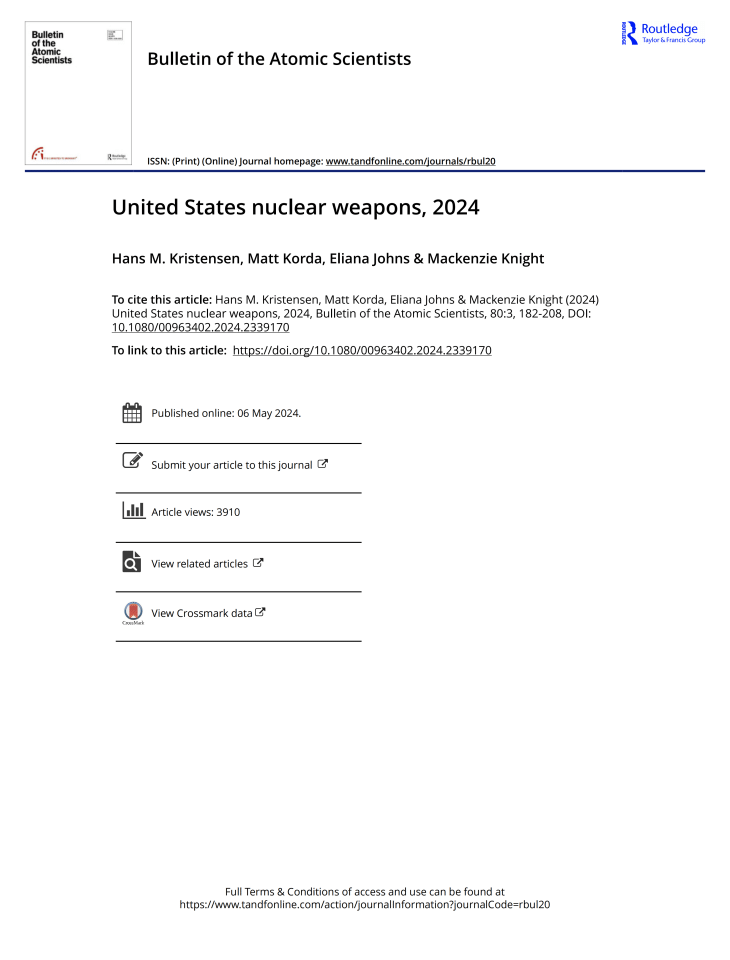 2024年美国核武器状况评估