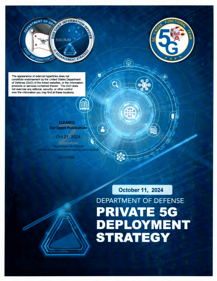 美国国防部私人5G网络部署战略