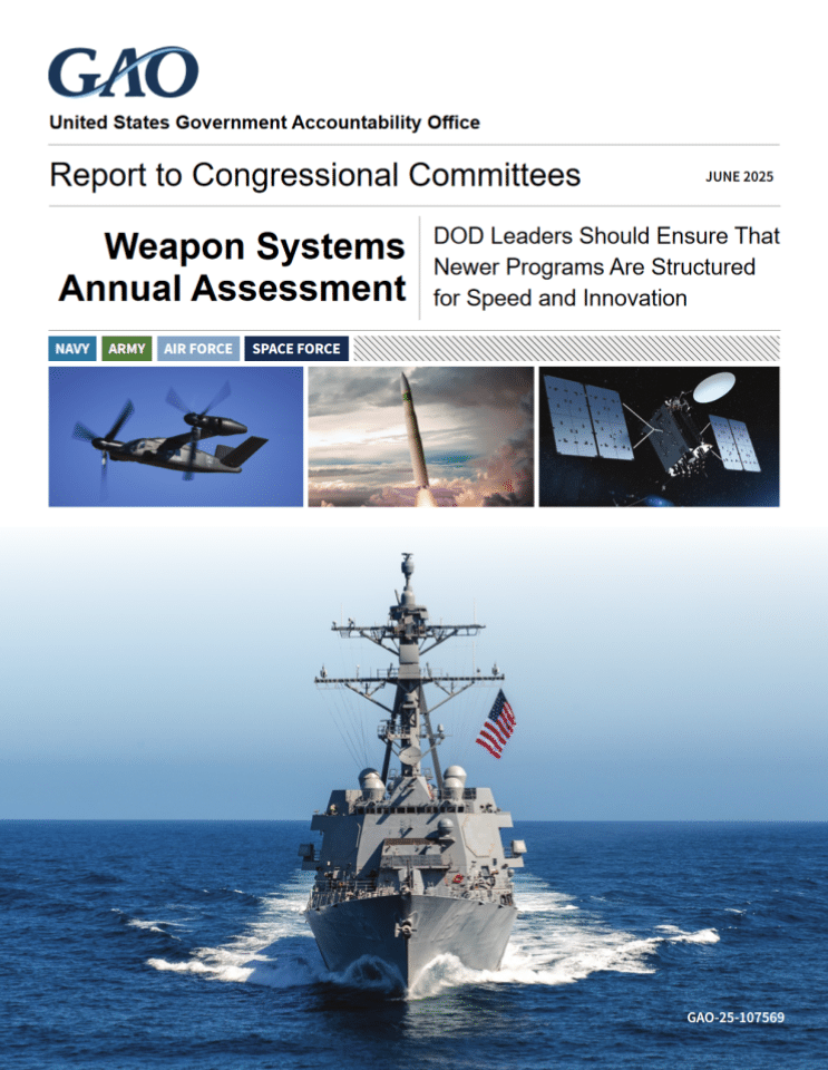 美国政府问责局：武器系统年度评估（GAO-25-107569）