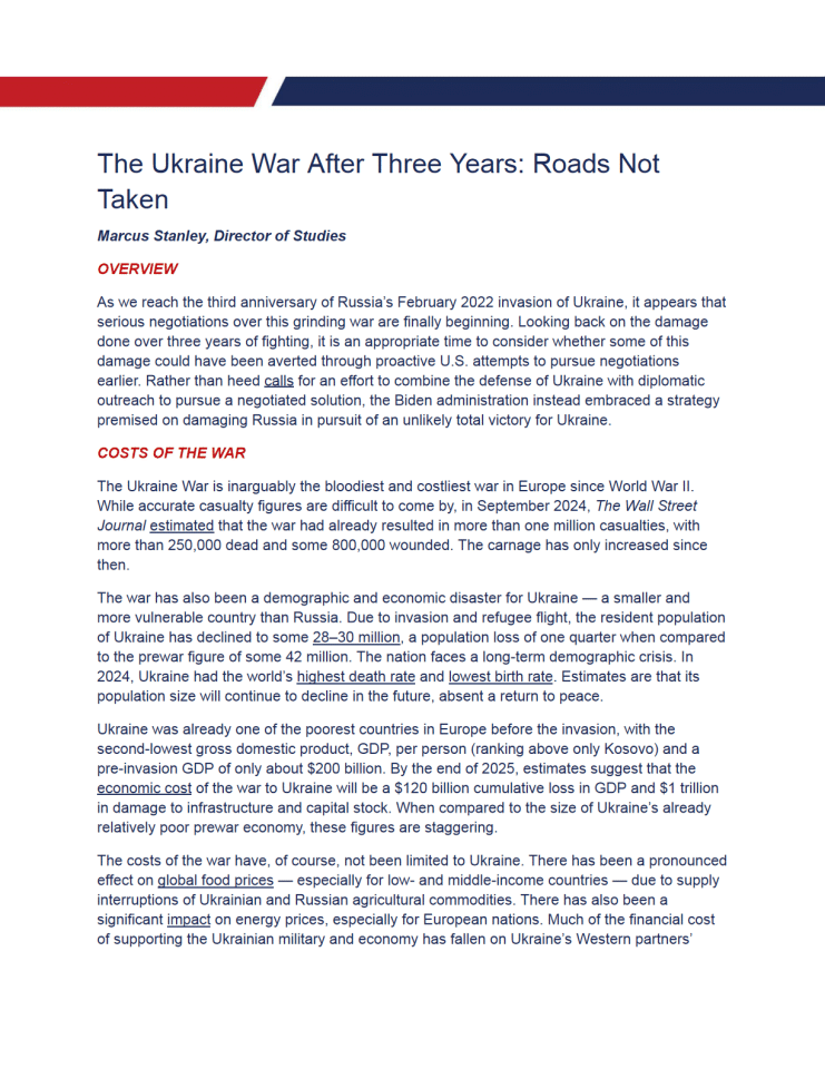 乌克兰战争三年后：未选择的道路