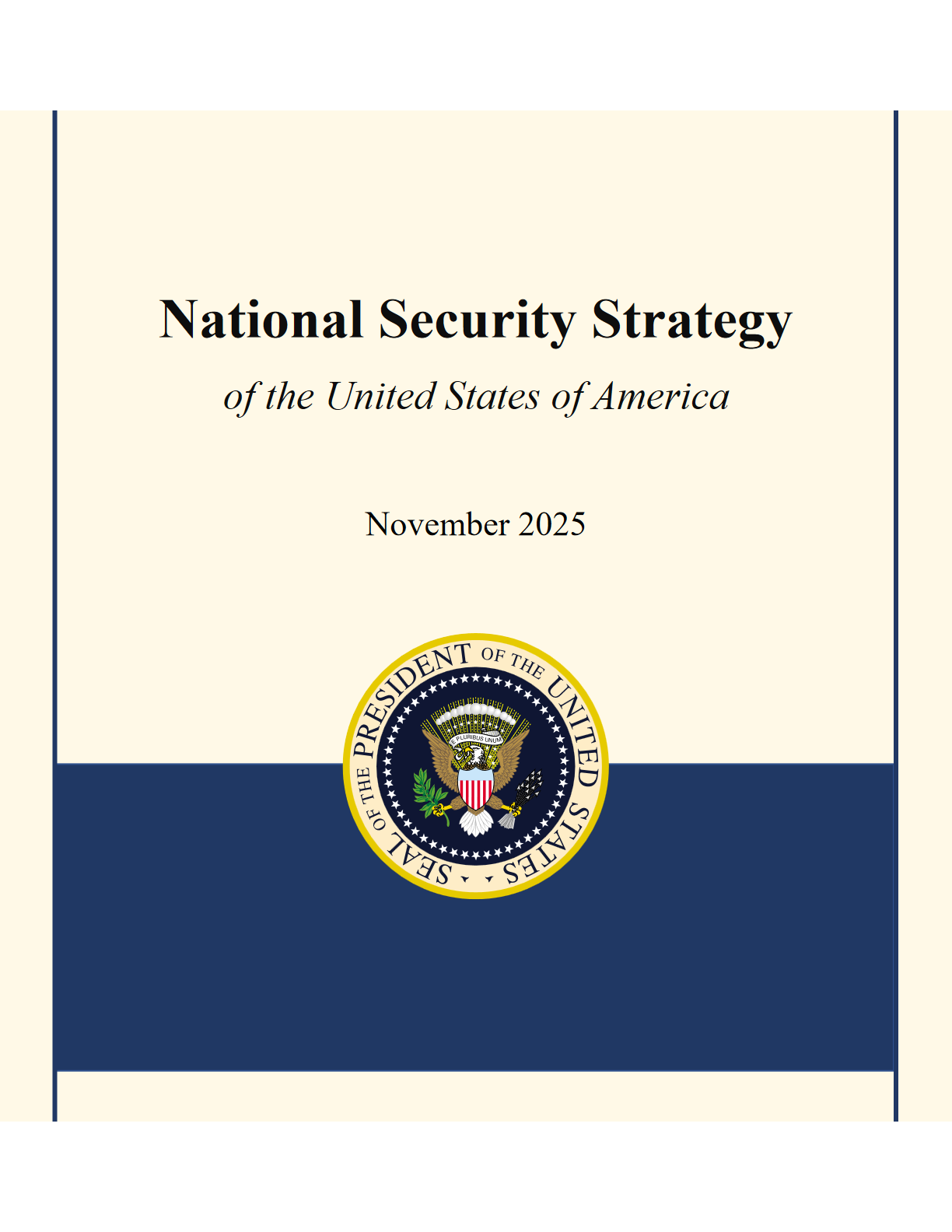 《美国国家安全战略2025》（英文版）