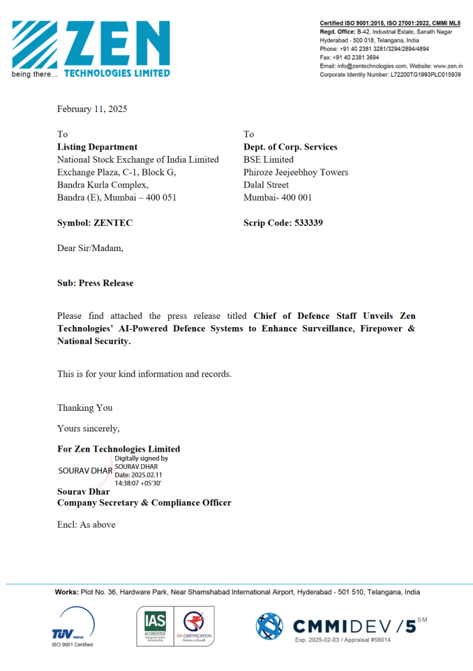 印度Zen Technologies人工智能国防系统：监视、火力与国家安全增强