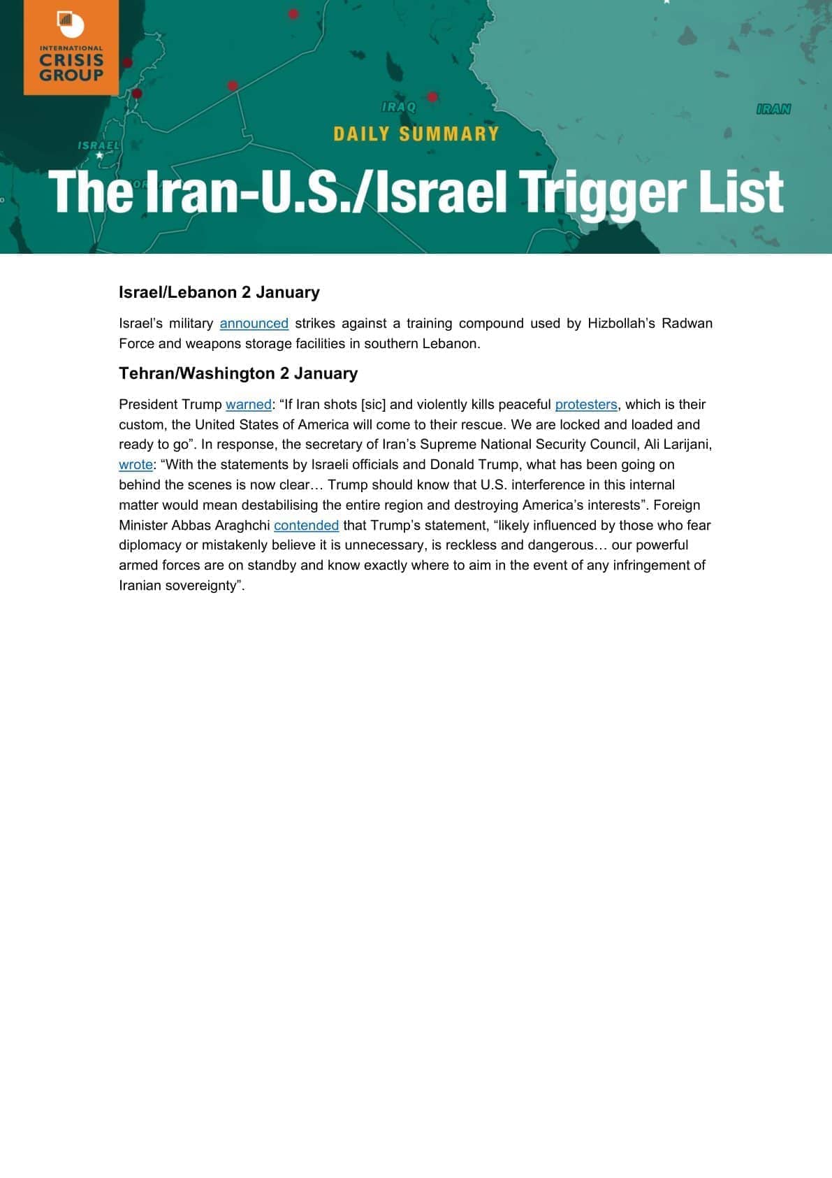 以色列-黎巴嫩边境军事动态与美伊紧张局势升级分析报告