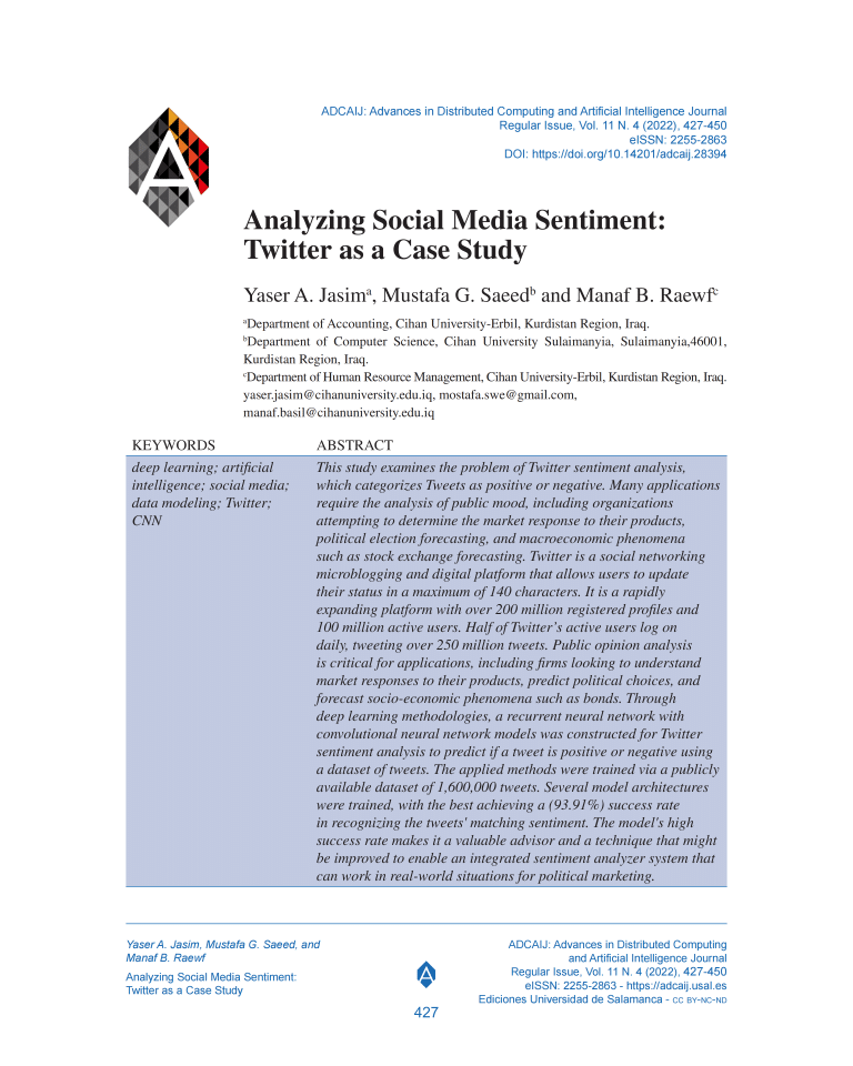 社交媒体情绪分析：以Twitter为例