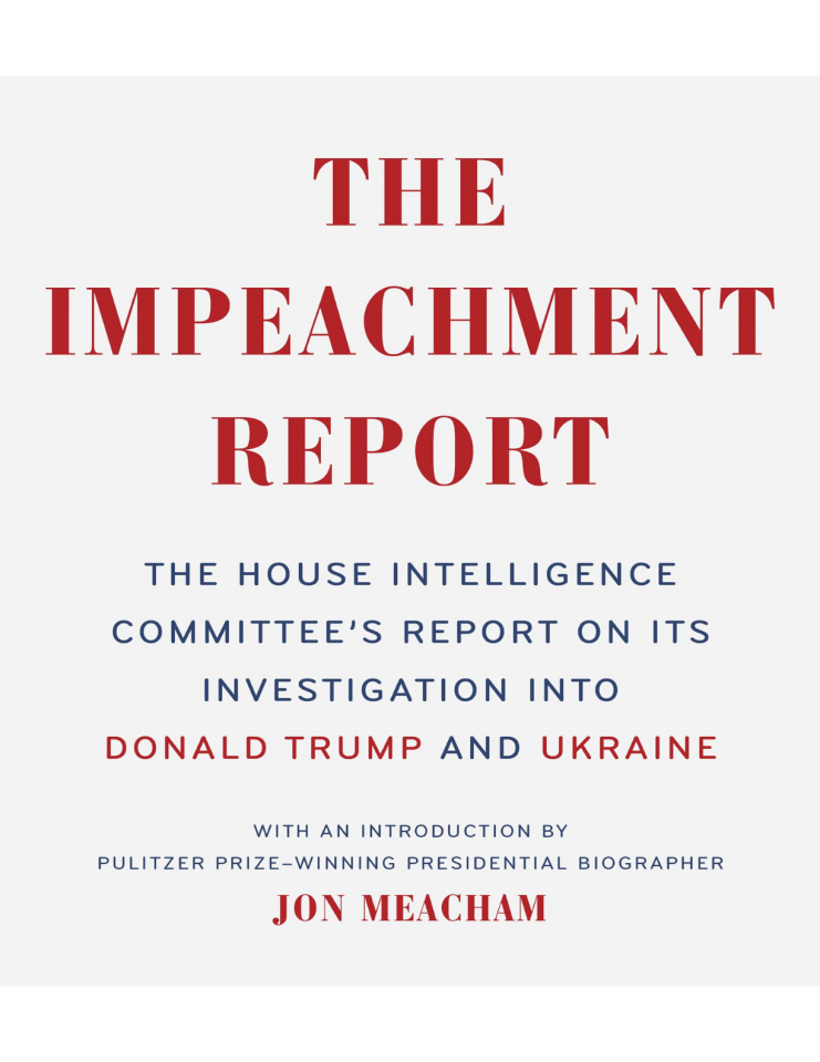 弹劾报告：众议院情报委员会关于其对唐纳德·特朗普和乌克兰的调查报告（英文）2019
