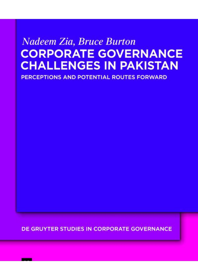 巴基斯坦的公司治理挑战：看法和潜在的前进路线
