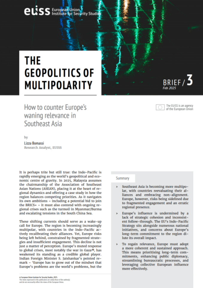 多极化的地缘政治：如何应对欧洲在东南亚日益减弱的影响力
