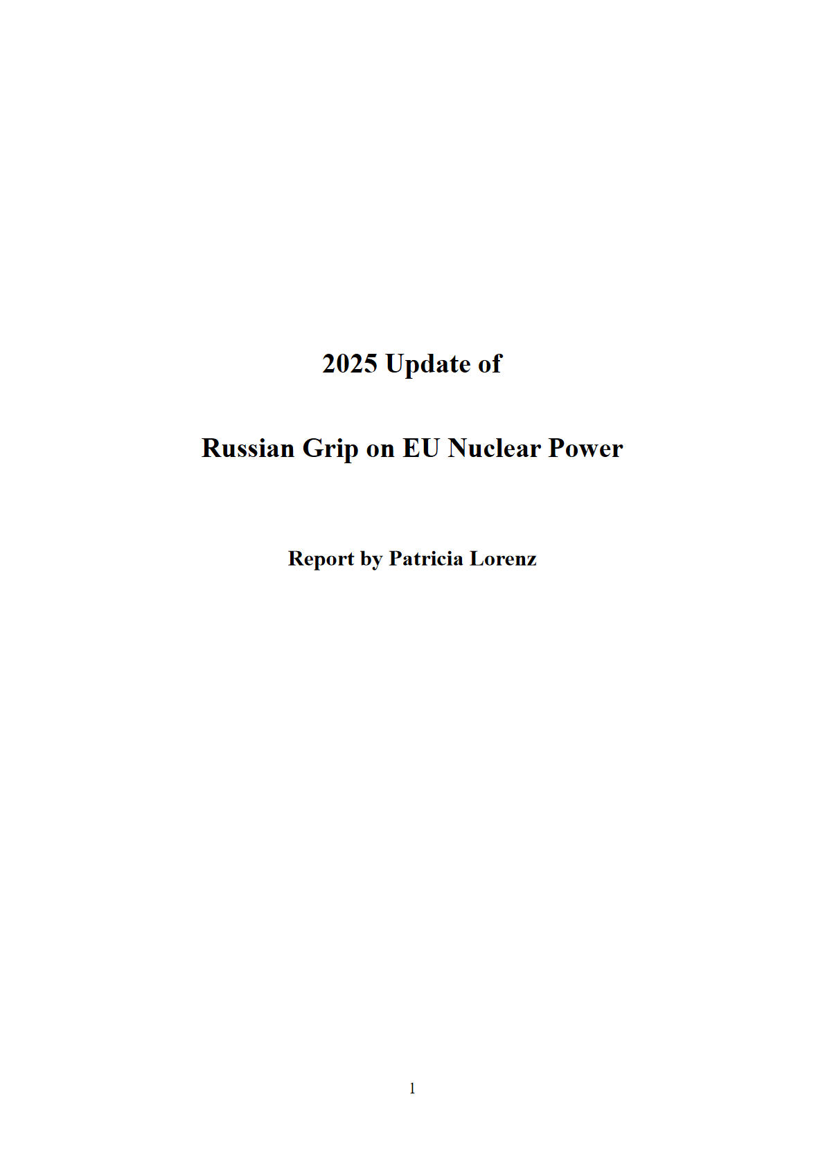 俄罗斯控制欧盟核电的现状与影响：2025年更新报告
