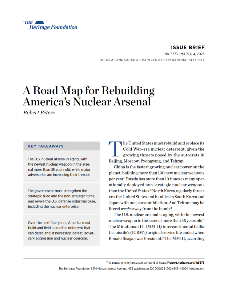 重建美国核武库的路线图